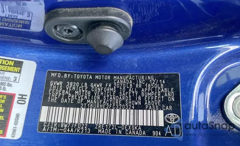 2015 Toyota Corolla L from USA, damaged, VIN 2T1BURHE2FC320324
